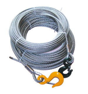 Câble acier Ø 11 mm x 30 m - Queue de rat et boucle cossée